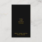 Fashion Tiger Stripes Business Card Visitenkarte (Rückseite)