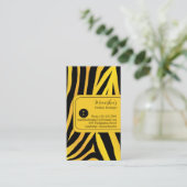 Fashion Tiger Stripes Business Card Visitenkarte (Stehend Vorderseite)
