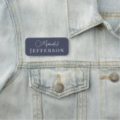 Fashion Trend Delft Blue Handwriting: Beruflich Namensschild (Beispiel)