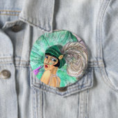 Fashion Umbrella Lady Button - Vintag Style (Beispiel)