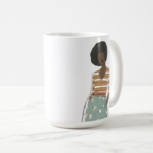 Fashion Vignette Portrait Kaffeetasse (VorderseiteRechts)