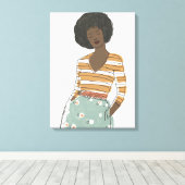 Fashion Vignette Portrait Leinwanddruck (Insitu (Holzboden))