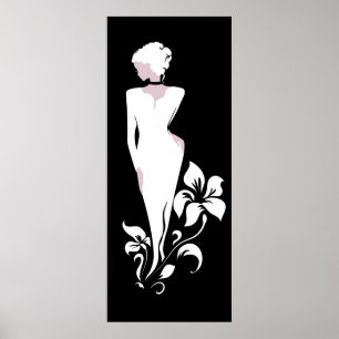 Fashion Vintage stilvolle Glamour-Illustration Poster