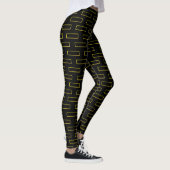 Fashion Yellow Rectangle Pattern Leggings (Rechts)