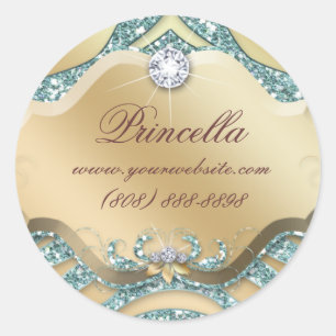 Fashion Zebra Sticker Juwelier Sparkle Aquamarin G