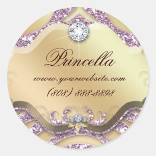 Fashion Zebra Sticker Juwelier Sparkle Pink Gold