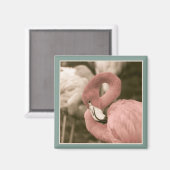 Fashionable Flamingo Magnet (Vorderseite/Rückseite)