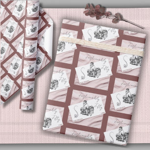 Fashionably Fifty Chic Couture-Geschenkpapier Geschenkpapier
