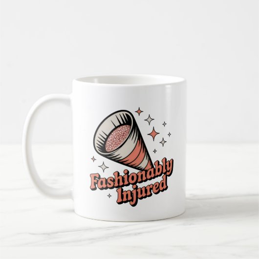 Fashionably Injured | Vet Visit Humor Kaffeetasse (Links)
