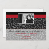 Fashionella in der Gepard-Einladung Einladung (Vorne/Hinten)