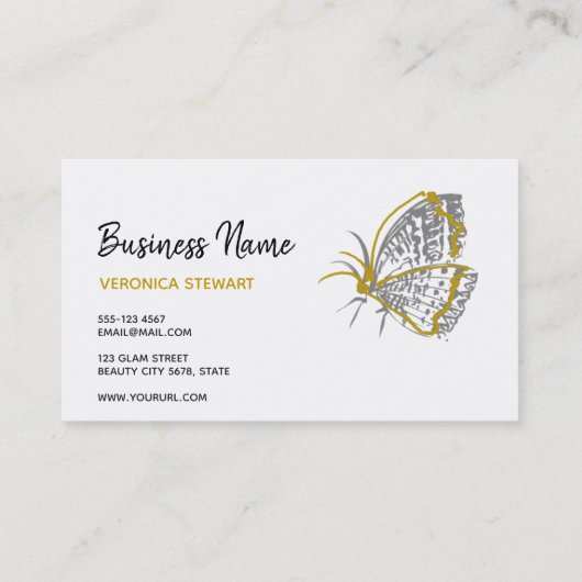 Fashionillustration Visitenkarte (Rückseite)