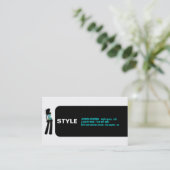 Fashionista Business Card Visitenkarte (Stehend Vorderseite)