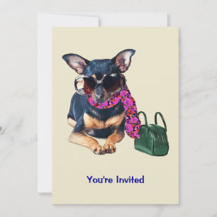 Fashionista-Chihuahua Einladung