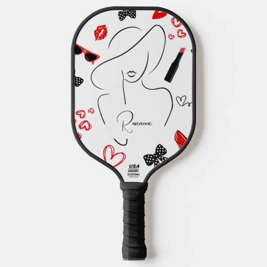 Fashionista Custom Monogram Pickleball Paddle (Vorderseite)