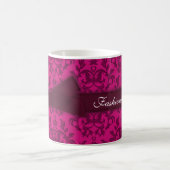 Fashionista Diva Damask Rickpink Girls Tasse (Mittel)