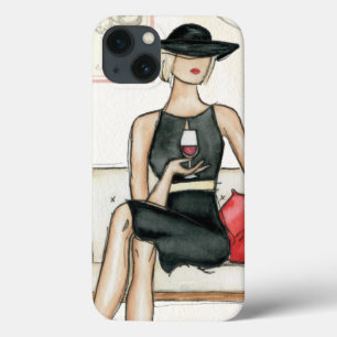 Fashionista Drinking Wine Case-Mate iPhone Hülle
