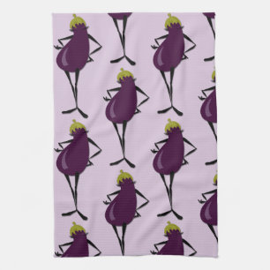 FASHIONISTA EGGPLANT PATTERN KÜCHE DUSCHSTADT GESCHIRRTUCH