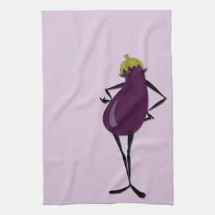 FASHIONISTA EGGPLANT VERTIKALE KÜCHE DISKUSSIONSTA GESCHIRRTUCH