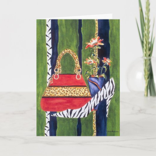 Fashionista Friend Birthday Card Karte (Vorderseite)