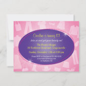 Fashionista Geburtstagsparty Einladung (Rückseite)