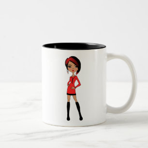 Fashionista Girl Two Toned Tasse