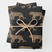 Fashionista Gold Black Glitzer Tiger Pattern Geschenkpapier Set (Beispiel)