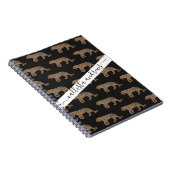 Fashionista Gold Black Glitzer Tiger Pattern Notizblock (Rechte Seite)