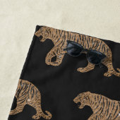 Fashionista Gold Black Glitzer Tiger Pattern Strandtuch (Beispiel)