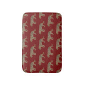 Fashionista Gold Schwarzer Glitzer Tiger Muster Badematte (Vorderseite Vertikal)