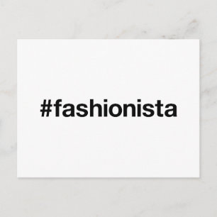 FASHIONISTA Hashtag Postkarte