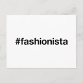FASHIONISTA Hashtag Postkarte (Vorderseite)