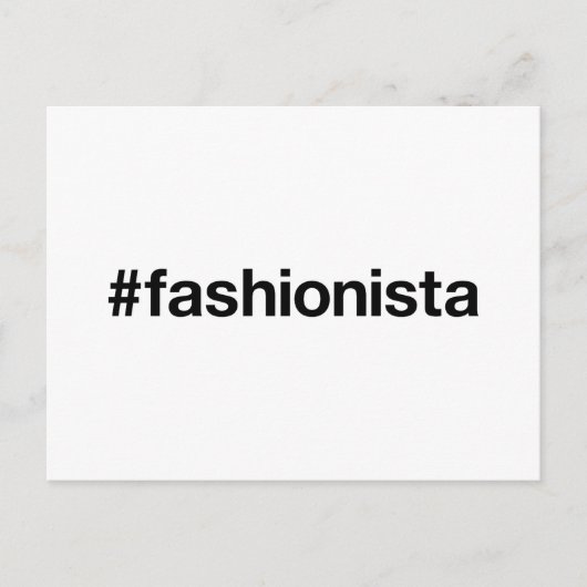 FASHIONISTA Hashtag Postkarte (Vorderseite)