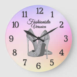 Fashionista High Heel Shoes Große Wanduhr