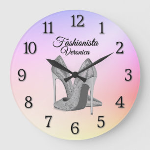 Fashionista High Heel Shoes Große Wanduhr
