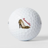 Fashionista Jaguar Stiletto Heal Custom Golf Balls Golfball (Vorderseite)
