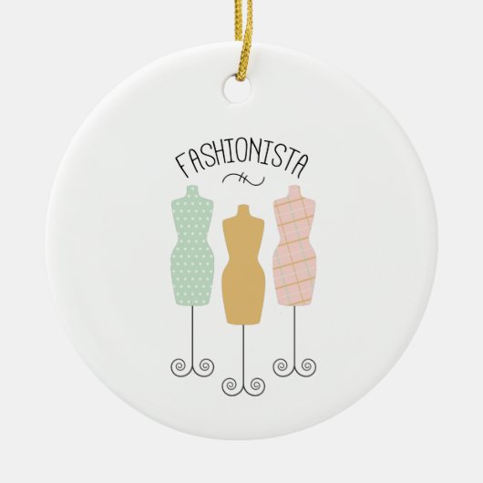 Fashionista Keramik Ornament (Vorne)