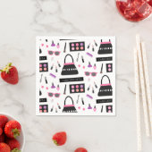 Fashionista Makeup Fashion Show Birthday Party Serviette (Beispiel)