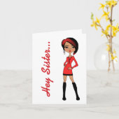 Fashionista Note Card Karte (Gelbe Blume)