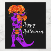 Fashionista Rodelbahn mit Aussicht Weinetikett (Einzelnes Label)