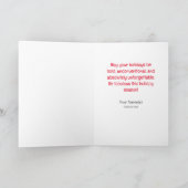 Fashionista Santa Anpassbare Weihnachtskarte Dankeskarte (Innenseite)