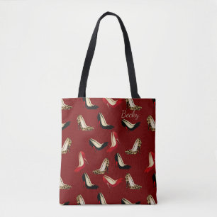 Fashionista Stiletto Heel Print Custom Toto Bag Tasche