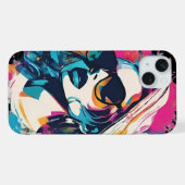 Fashionista Stilvolles Porträt Powerfrau iPhone Hülle (Rückseite (Horizontal))