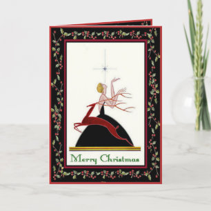 Fashionista-Weihnachtskarte Feiertagskarte