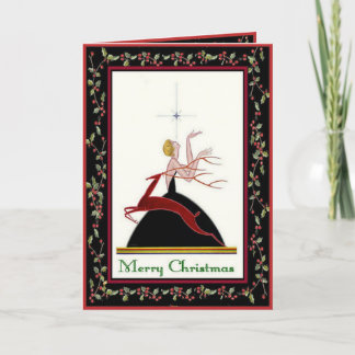 Fashionista-Weihnachtskarte Feiertagskarte