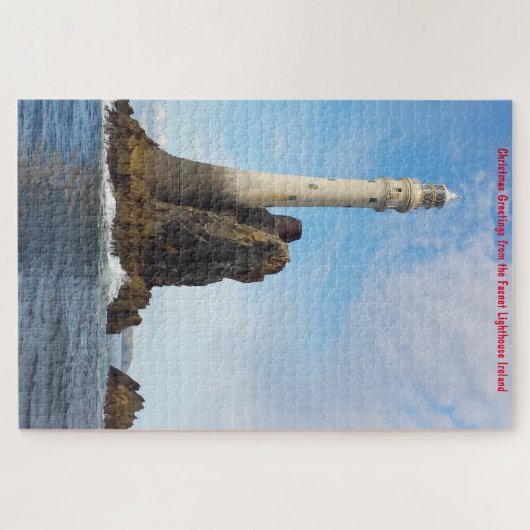Fasnet Lighthouse "Irlands Tear Drop" Jigsaw Puz Puzzle (Horizontal)