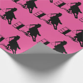 Fass, das Cowgirl-Pferdegewohnheits-Packpapier Geschenkpapier (Ecke)