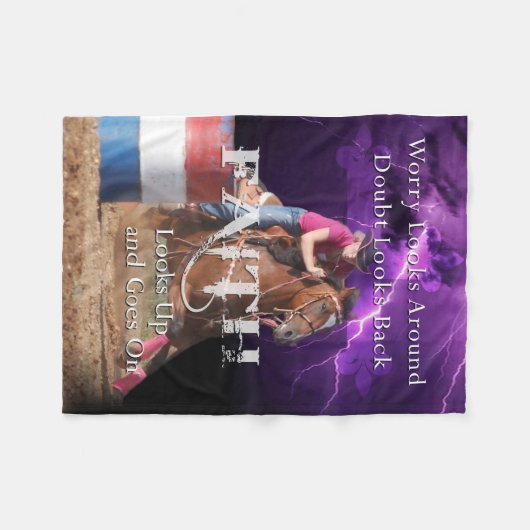 Fass, das Glauben-Decke läuft Fleecedecke (Vorderseite (Horizontal))