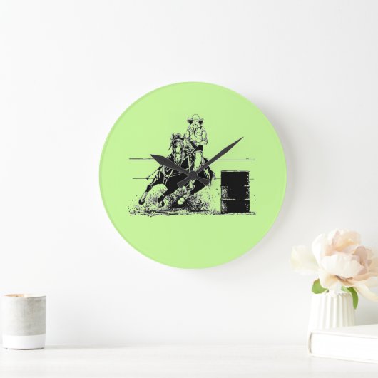 Fass-laufendes Pferd Große Wanduhr (Zuhause)