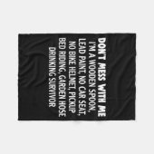 Fass mich nicht an, ich bin aus Holz, mein Sohn, b Fleecedecke (Vorderseite (Horizontal))