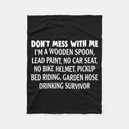 Fass mich nicht an, ich bin aus Holz, mein Sohn, b Fleecedecke (Vorderseite)